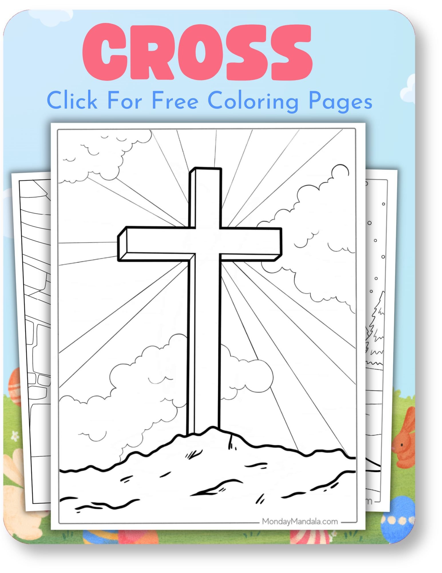 cross coloring pages cover image