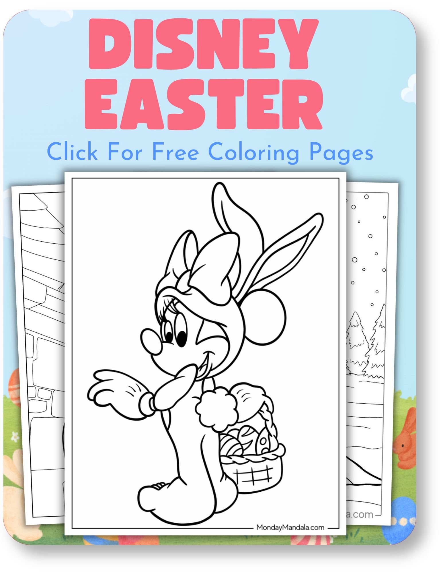 disney easter coloring pages cover image