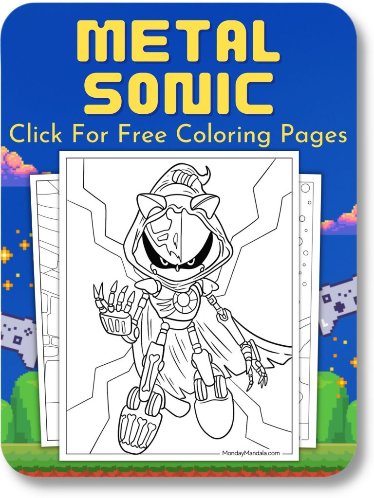 Metal Sonic Coloring Pages For Video Game